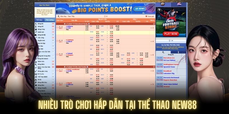 Kho trò chơi phong phú tại Thể thao NEW88